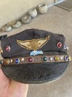 Vtg 1940s 50s Harley Davidson Rider Cap Hat Brando Antique Motorcycle Indian