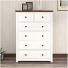 Tall Chests Of Drawers 6-drawer Storage Cabinet Dresser For Bedroom Sturdy Frame