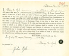 1889 Document Signed By Mary Ryle  Widow Of William Ryle Of Paterson  New Jersey