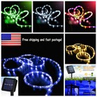 39ft 100led Solar Rope Tube Lights String Fairy Strip Outdoor Garden Waterproof