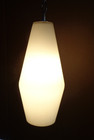 Vintage Mcm Pendant Ceiling Light Lamp Fixture Frosted Glass Shade