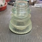 Vintage Hemingray No  42 Clear Glass  Insulator In Fair Condition Made In Usa 