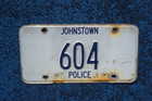 Vintage Johnstown New York Police License Plate   604