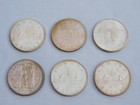 Superb Lot X 6 Solid Silver Canada 1 Dollar Coins 1958 1961 1962 1963 1964 1967