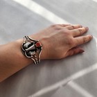 Vintage Navajo Sterling Silver 925 Red Coral Cuff Bracelet Signed Pg