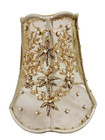 Vintage Crystorama 5  Beaded Chandelier Shades Embroidered 4 5  Wx 5 h Clip Read