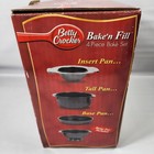 Betty Crocker Bake n Fill 4 Piece Cake Pan Set Dome Layered As Seen On Tv New