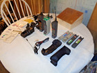 Lot Of Vintage Motorola Brick Phones And Accessories