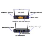 Wireless Microphone System 2 Channel Uhf Audio Headset Lavalier Bodypack Mic Ktv