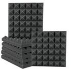 24 48 96 Pack Acoustic Foam Panels Studio Noise Soundproofing Wall Tiles 12 12in