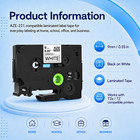 Compatible With Brother 10pk Black On White Label Tape Tze-221 Tz-221 Pt-1830 