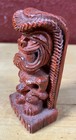 Vintage Hawaii Hawaiian 4 25    Brown Resin Faux Wood Tiki Figure A Hip Original