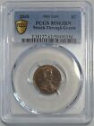 2000 Lincoln Cent Pcgs Ms63bn Struck Through Grease Error Coin 1c Gold Shield