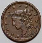 1838 Coronet Head Large Cent - Us 1c Copper Coin