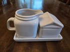 Mason Ceramic Creamer And Sugar  Table Service With Tray  Never Used It 