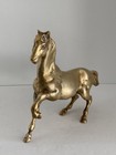 Vintage Brass Prancing Horse Figurine Statue Equestrian Tabletop Decor