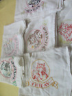 Mixed Lot 13 Vintage Hand Embroidered Cotton  Flour Sack Dish Tea Towels