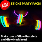 100 Pack 8  Glow Sticks Bulk Ultra Bright Party Favors Necklaces Bracelets Neon
