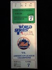 1986 New York Mets  World Series Game Ticket Stub Game 7 Row K W program Article