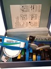 Vintage Dymo Tape Writer Labeling Kit Embossing Wheel Blue