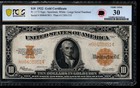 1922  10 Gold Certificate Fr  1173 Pcgs 30 Very Fine  cbe 