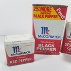 Mccormick Spice Tin Lot Of 4 Black   Red Pepper Thyme Sesame Usa