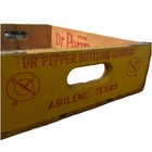 Wooden Dr  Pepper Crate Carrier Box Vintage Yellow Abilene  Texas 1967  Vintage