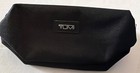 Tumi For Delta Black Travel Pouch Toiletry Cosmetic Bag Aw  Mask Case Small Zip