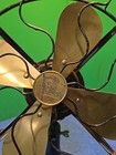 Antique Robbins   Meyers  10  Brass 4 Blade 3 Speed Metal Fan - Model 3000