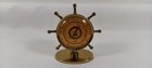 Vintage Swift   Anderson Boston Usa Brass Ship Wheel Nautical Barometer Desktop