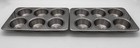 2 Revere Ware Stainless Steel 6 Cup Muffin cupcake Pans  2516