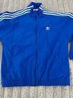 Adidas Originals Lock Up Track Top Windbreaker Texture In Blue Size Small Ed7540