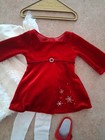 American Girl Doll 2003 Radiant Rhinestones Holiday Outfit Set Red Dress Coat