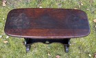 Antique Victorian Gothic Solid Wood Side Table Book Rack Trough Hand Carved