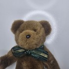 Vintage Fao Schwarz Brown Plush Teddy Bear With Bow 15  Stuffed Animal