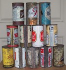  4  12 Flat Top Beer Cans  Ale  Oi  Irtp  12 Oz  11 Oz  Cone  Man Cave