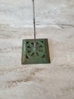 Vintage Antique Cast Metal Ornate Square Base Receipt Or Bill Spike   Holder