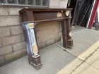   Antique Carved Oak Fireplace Mantel 60 X 48 41 75 Open  Architectural Salvage