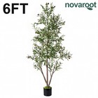 Novaroot 6ft Tall Faux Olive Artificial Plants Indoor Faux Natural Wood Trunk
