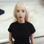 1 6 Female Head Sculpt Long Hair Red Lips Beauty Girl Carved For 12 figure Body