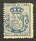 Travelstamps  Philippines Spain Colony Stamps    derechos De Firma    Mint Og