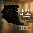 Nike Dri Fit Dry Cushioned Cotton Crew Socks Pack Of 1 Pairs Of 6 Large  black 