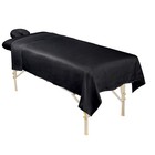 Premium Microfiber 3-piece Massage Sheet Set  Black  Ultra-light  Stain  And    