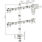 Quad Monitor Desk Mount Adjustable Clamp Stand Heavy Duty 4 Screens Up To 32 