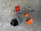 Deutsch Dtp 4-pin Connector Kit 12 Awg Solid Chrome Contacts Dtp04-4p Dtp06-4s