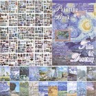 Vintage Washi Stickers Ephemera Sticker Book For Journaling With 500 Purple