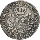   1502541  France  Louis Xv  1 10   cu Au Bandeau  1762  Paris  Silver  Vf