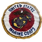 Vtg United State Marine Corps 35    Shaggy Latch Hook Rug Wall Hanging Not Done