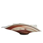 Murano Style Art Glass Large 18  Conch Shell Centerpiece Sculpture Bowl Italy 