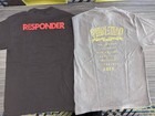 Lot Of 2 Lg Pearl Jam 2025 Dark Matter Tour T-shirts Vintage Gray And Responder